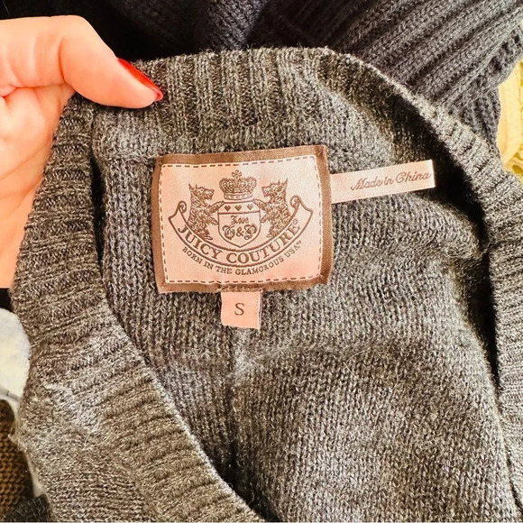 Juicy Couture Women's Grey Oversized Sleeveless Knit Crew Neck Sweater - Picture 8 of 9